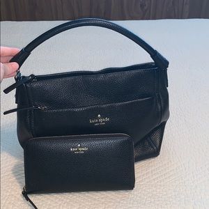 KATE SPADE PURSE W WALLET & CROSSBODY STRAP!